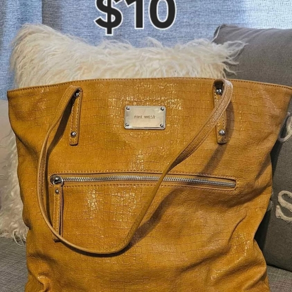 Nine West Handbags - Nine West Mustard Yellow Tote Bag